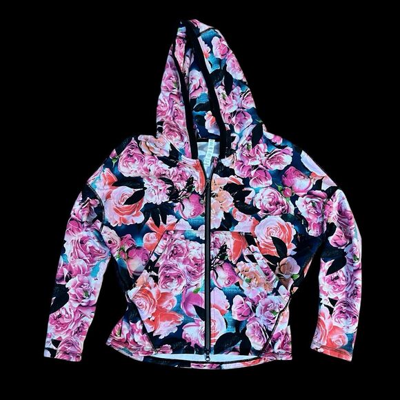 Lululemon Secret Garden Pink Floral Find Your Om Hoodie Jacket Size 8 RARE - Picture 4 of 13